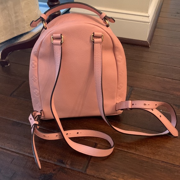 Louis Vuitton Sorbonne Empreinte Leather Monogram Backpack in Pink USED - Picture 5 of 11